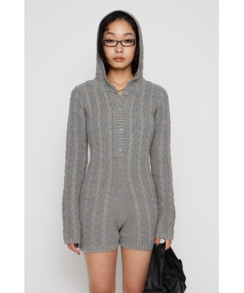 HOODIE CABLE ロンパース（つなぎ/オールインワン）｜LAGUA GEM