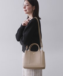 OPAQUE.CLIP | シュリンク合皮ワイドマチ付きミドルサイズトートバッグ【人間工学／軽量／2WAY】(トートバッグ)