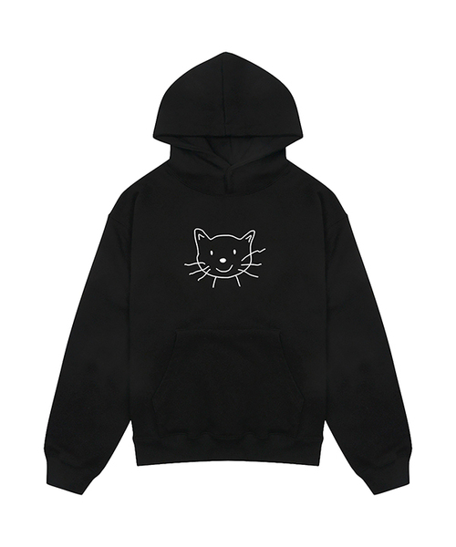 ARIGHTANGLE(アライトアングル)の「CAT FACE HOODIE (2 COLOR)(パーカー・レディース・ホワイト/ブラック・FREE)」の2枚目の写真