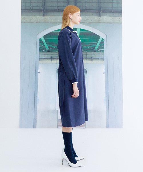 the studio kの「ピケシャツワンピース_ネイビー(ワンピース・レディース・その他・FREE)」の2枚目の写真