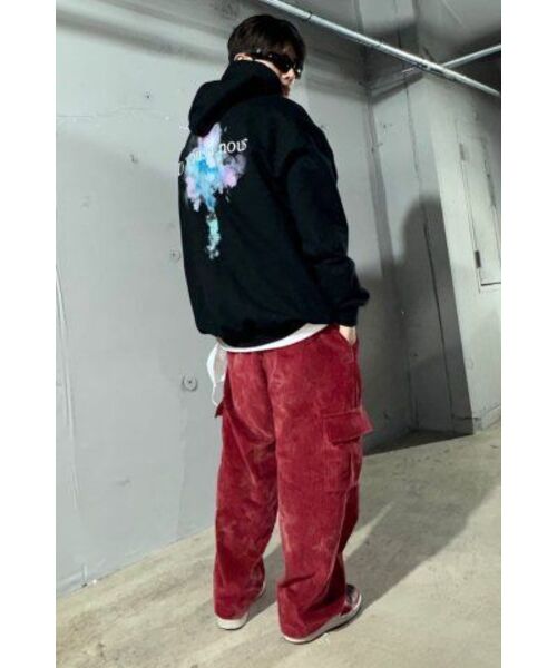 DVAN(ドゥヴァン)の「RAINBOW HOODIE BLACK レインボークラウドフードパーカー(パーカー・レディース・その他・1)」の4枚目の写真
