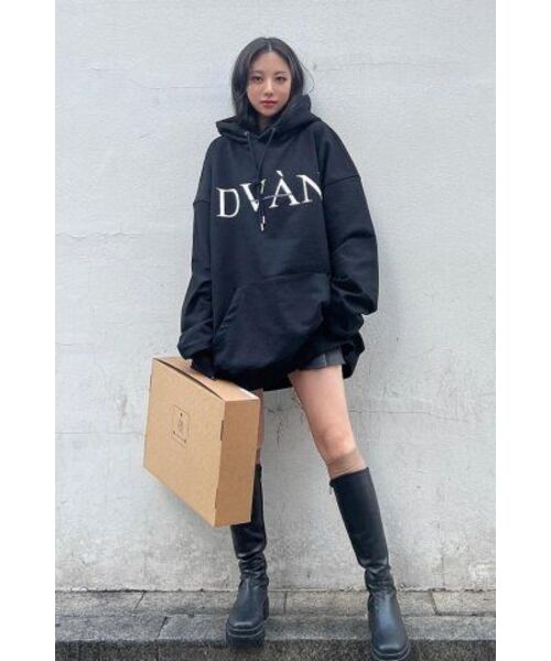 DVAN(ドゥヴァン)の「RAINBOW HOODIE BLACK レインボークラウドフードパーカー(パーカー・レディース・その他・1)」の5枚目の写真