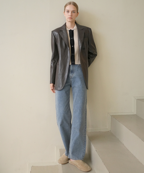 PAUL&ALICE(ポール&アリス)の「STRAIGHT DENIM PANTS / BLUE(デニムパンツ・レディース・ブルー・SMALL/MEDIUM/LARGE)」の3枚目の写真