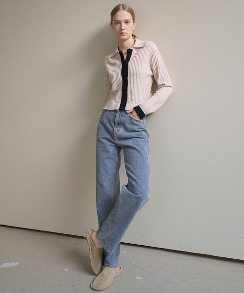 PAUL&ALICE(ポール&アリス)の「STRAIGHT DENIM PANTS / BLUE(デニムパンツ・レディース・ブルー・SMALL/MEDIUM/LARGE)」の4枚目の写真