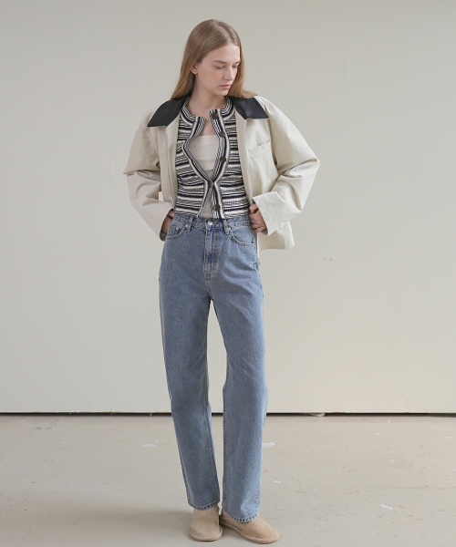 PAUL&ALICE(ポール&アリス)の「STRAIGHT DENIM PANTS / BLUE(デニムパンツ・レディース・ブルー・SMALL/MEDIUM/LARGE)」の6枚目の写真