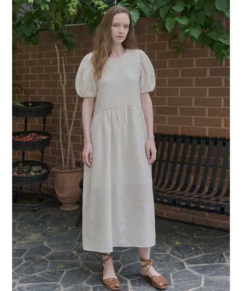 AVANT-G(アバン)の「Ribbon Puff Long Dress - IVORY(ワンピース・レディース・その他・FREE)」の3枚目の写真
