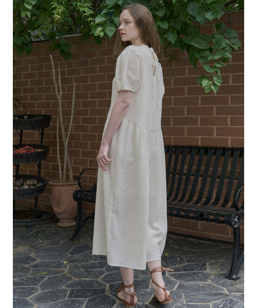 AVANT-G(アバン)の「Ribbon Puff Long Dress - IVORY(ワンピース・レディース・その他・FREE)」の5枚目の写真