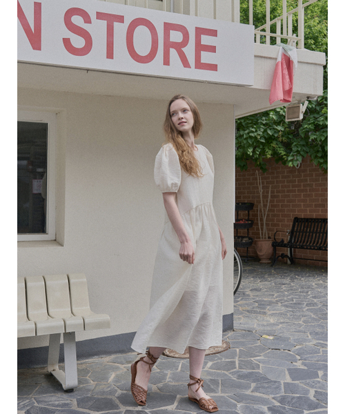 AVANT-G(アバン)の「Ribbon Puff Long Dress - IVORY(ワンピース・レディース・その他・FREE)」の6枚目の写真