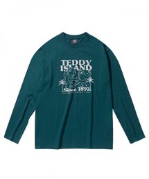 TEDDYISLAND（テディアイランド）の「Dancing Monkey Long Sleeve Blue Green（Tシャツ/カットソー）」