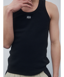 Square-neck Tank Top Black
