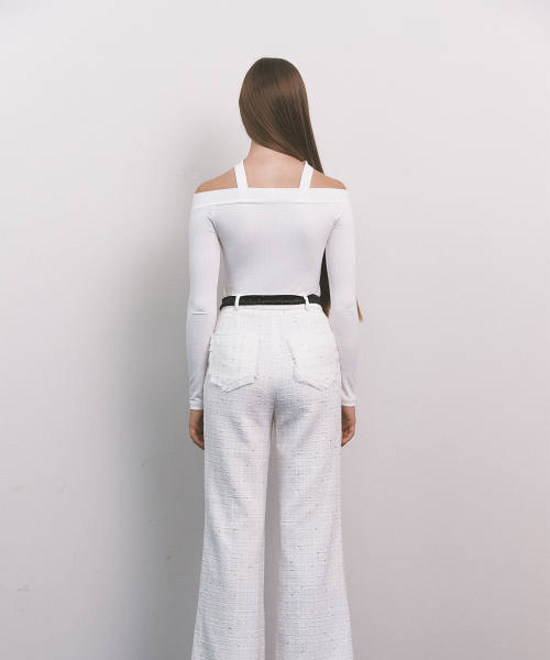 MOILLY(モイリー)の「Off Shoulder Top - White(Tシャツ/カットソー・レディース・ホワイト・FREE)」の3枚目の写真