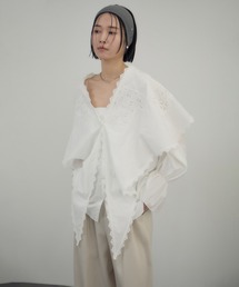 SALON adam et rope' | クロスレースケープブラウス(シャツ/ブラウス)