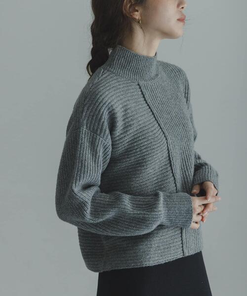 URBAN RESEARCH Sonny Label（アーバンリサーチサニーレーベル）の「畦切替えニットプルオーバー（ニット/セーター・レディース・ライトベージュ/チャコールグレー/ブルー/ピンク・FREE）」の19枚目の写真