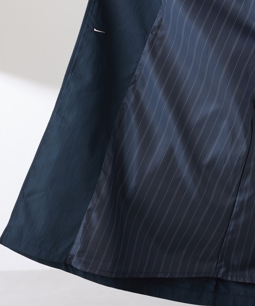 COLLAGE GALLARDAGALANTE（コラージュガリャルダガランテ）の「メタル釦ヴィンテージクロスノーカラーコート（ノーカラーコート・レディース・グレイッシュベージュ/ネイビー・FREE）」の14枚目の写真