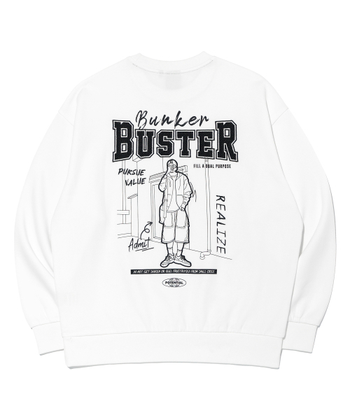 BUNKERBUSTER(バンカーバスター)の「刺繍ドローイングスウェット MP3TU647_OFF WHITE(スウェット・メンズ・その他・100/105/95)」の1枚目の写真