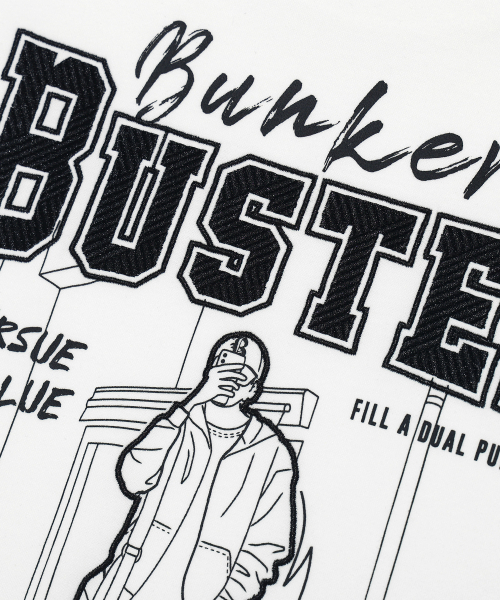 BUNKERBUSTER(バンカーバスター)の「刺繍ドローイングスウェット MP3TU647_OFF WHITE(スウェット・メンズ・その他・100/105/95)」の5枚目の写真