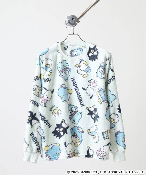 sanrio（サンリオ）の「sanrio characters サンリオキャラクターズ フリース セットアップ（ルームウェア/パジャマ・レディース・サックスブルー/オフホワイト・M/L）」の6枚目の写真