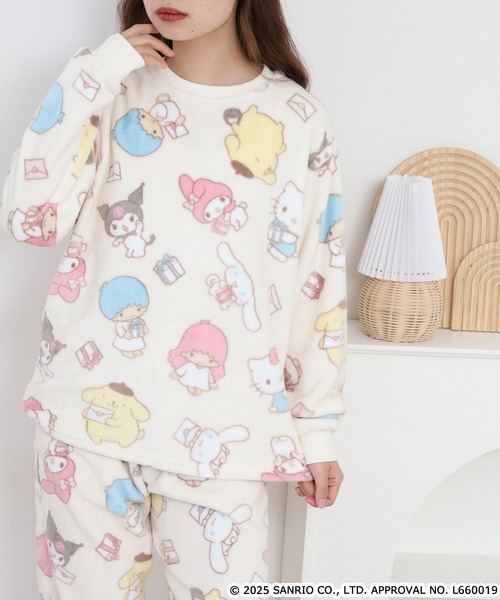 sanrio（サンリオ）の「sanrio characters サンリオキャラクターズ フリース セットアップ（ルームウェア/パジャマ・レディース・サックスブルー/オフホワイト・M/L）」の22枚目の写真