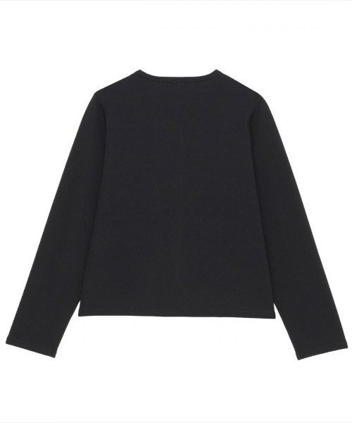 TOKYO SHIRTS（トウキョウシャツ）の「縁取り ニットジャケット（ニット/セーター・レディース・グレイッシュベージュ/ブラック・L/LL/M）」の4枚目の写真