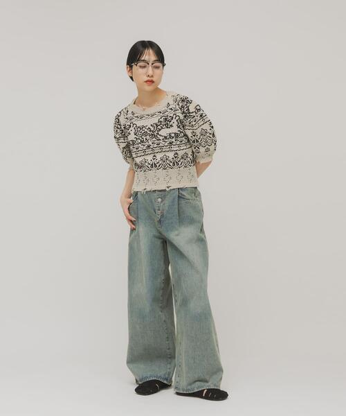 KBF（ケイビーエフ）の「『3サイズ展開』タックボタンアップデニム（デニムパンツ・レディース・ブルー/ライトブルー・38/34/36）」の14枚目の写真