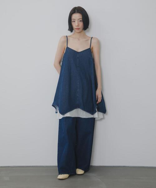 KBF（ケイビーエフ）の「『3サイズ展開』タックボタンアップデニム（デニムパンツ・レディース・ブルー/ライトブルー・38/34/36）」の9枚目の写真