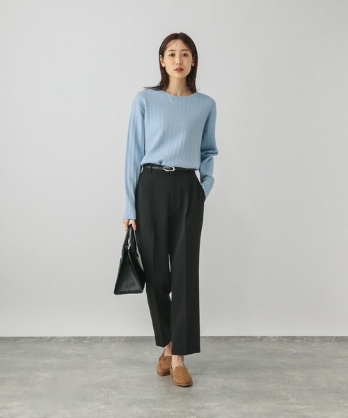 GLOBAL WORK(グローバルワーク)の「ウツクシルエット極みストレートパンツ/603984(その他パンツ・レディース・ネイビー/モカ/チャコールグレー/ブラック・SMALL/X-SMALL/XL-Long/L-Long/M-Long/S-Long/X-LARGE/LARGE/MEDIUM)」の10枚目の写真