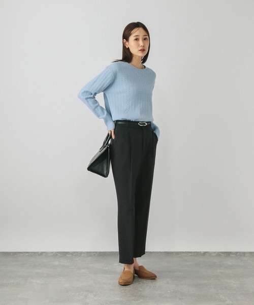 GLOBAL WORK(グローバルワーク)の「ウツクシルエット極みストレートパンツ/603984(その他パンツ・レディース・ネイビー/モカ/チャコールグレー/ブラック・SMALL/X-SMALL/XL-Long/L-Long/M-Long/S-Long/X-LARGE/LARGE/MEDIUM)」の11枚目の写真