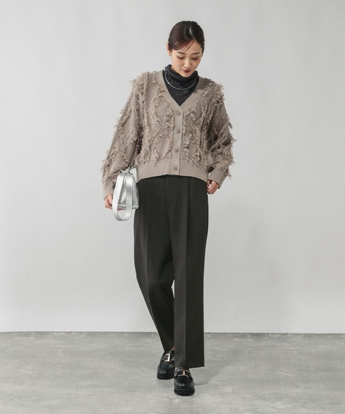 GLOBAL WORK(グローバルワーク)の「ウツクシルエット極みストレートパンツ/603984(その他パンツ・レディース・ネイビー/モカ/チャコールグレー/ブラック・SMALL/X-SMALL/XL-Long/L-Long/M-Long/S-Long/X-LARGE/LARGE/MEDIUM)」の14枚目の写真