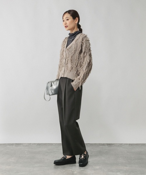 GLOBAL WORK(グローバルワーク)の「ウツクシルエット極みストレートパンツ/603984(その他パンツ・レディース・ネイビー/モカ/チャコールグレー/ブラック・SMALL/X-SMALL/XL-Long/L-Long/M-Long/S-Long/X-LARGE/LARGE/MEDIUM)」の15枚目の写真