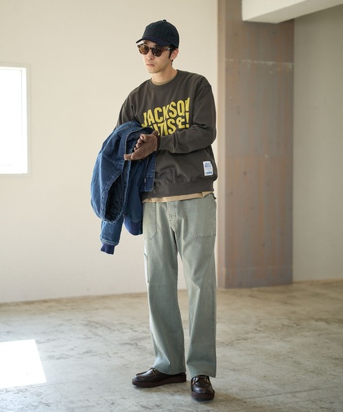 BAYFLOW（ベイフロー）の「【累計販売数15万本突破！】BOUNCYCLEガレージパンツ【ストレッチ】（デニムパンツ・メンズ・ブラック/カーキ/ブラウン/オフホワイト/ブルー・LARGE/MEDIUM）」の14枚目の写真