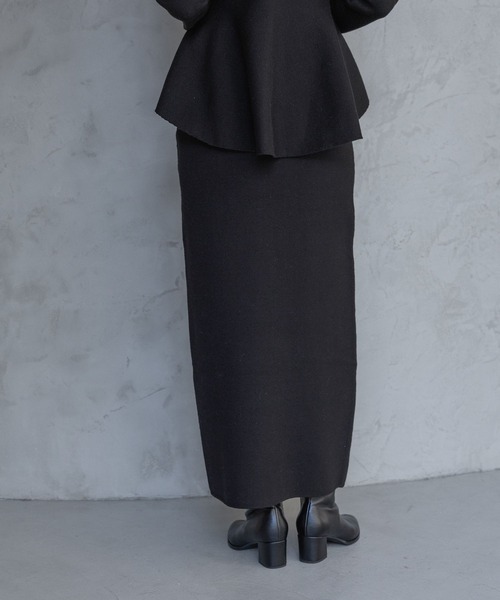 A part by（アパートバイ）の「ペプラムカーディガンセットアップ（ワンピース・レディース・ブラック/ライトグレー・FREE）」の11枚目の写真