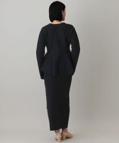 A part by（アパートバイ）の「ペプラムカーディガンセットアップ（ワンピース・レディース・ブラック/ライトグレー・FREE）」の15枚目の写真