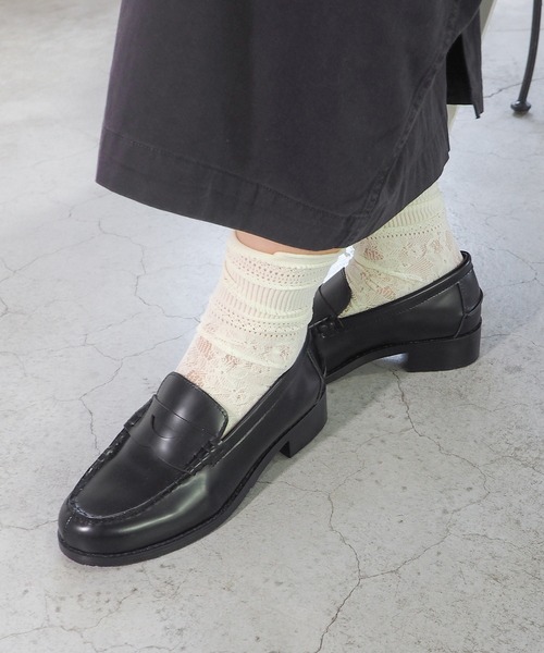 あしながおじさん（アシナガオジサン）の「防滑│レザーコインローファー　4510011（ローファー・レディース・ダークブラウン/ブラック・23cm/22.5cm/24.5cm/24cm/23.5cm）」の5枚目の写真