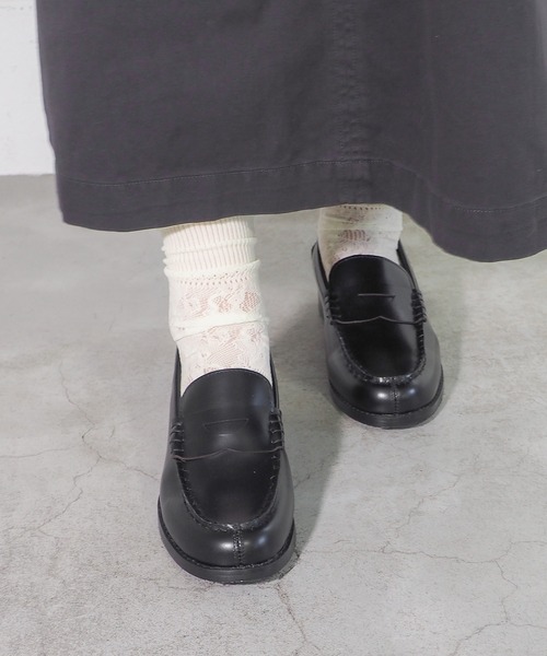 あしながおじさん（アシナガオジサン）の「防滑│レザーコインローファー　4510011（ローファー・レディース・ダークブラウン/ブラック・23cm/22.5cm/24.5cm/24cm/23.5cm）」の6枚目の写真