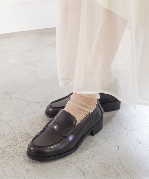 あしながおじさん（アシナガオジサン）の「防滑│レザーコインローファー　4510011（ローファー・レディース・ダークブラウン/ブラック・23cm/22.5cm/24.5cm/24cm/23.5cm）」の12枚目の写真