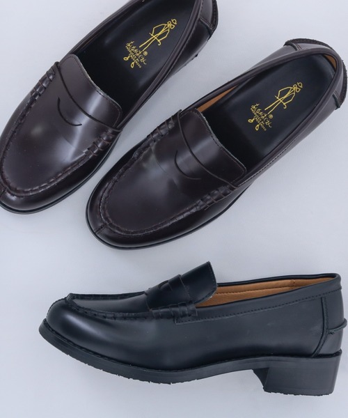 あしながおじさん（アシナガオジサン）の「防滑│レザーコインローファー　4510011（ローファー・レディース・ダークブラウン/ブラック・23cm/22.5cm/24.5cm/24cm/23.5cm）」の17枚目の写真