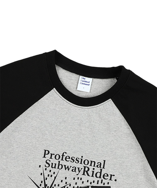 THECOLDESTMOMENT（ザコールデストモーメント）の「TCM subway raglan T (grey/black)（Tシャツ/カットソー・レディース・その他・S/M/L）」の4枚目の写真