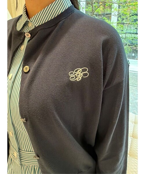 BROOKS BROTHERS(ブルックスブラザーズ)の「【Double B Collection】 キュプラ/ナイロン BBロゴ カーディガン(カーディガン/ボレロ・レディース・ネイビー/レッド・MEDIUM/X-SMALL/SMALL)」の5枚目の写真