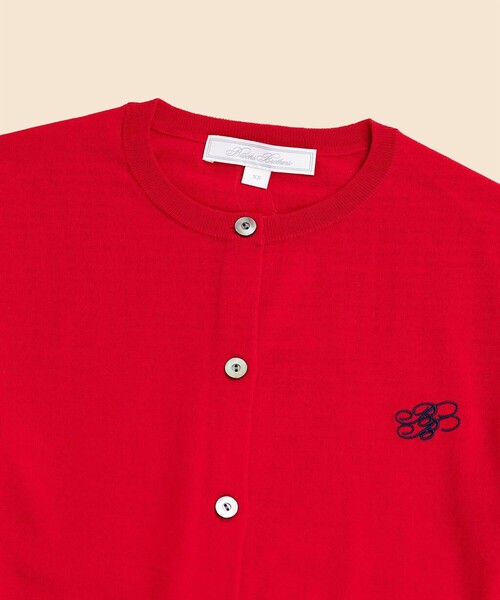 BROOKS BROTHERS(ブルックスブラザーズ)の「【Double B Collection】 キュプラ/ナイロン BBロゴ カーディガン(カーディガン/ボレロ・レディース・ネイビー/レッド・MEDIUM/X-SMALL/SMALL)」の6枚目の写真