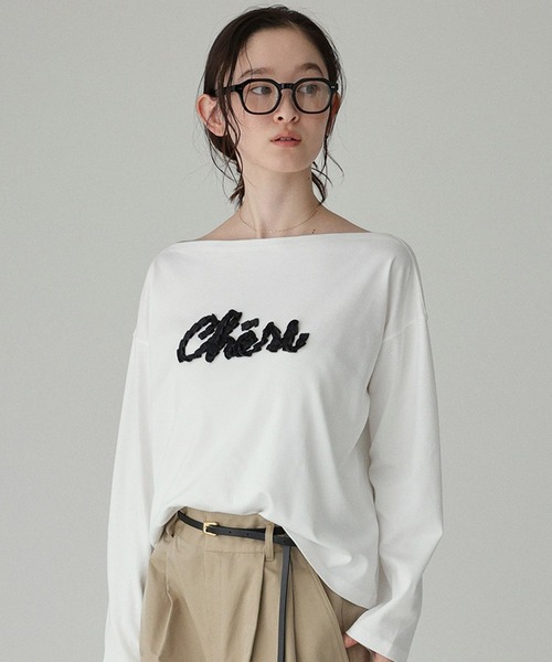 BABYLONE（バビロン）の「cheriロンT（Tシャツ/カットソー・レディース・ブラック/ホワイト・フリー）」の3枚目の写真