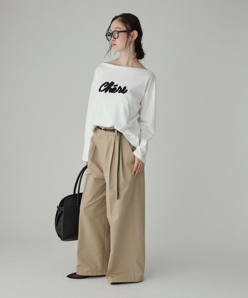 BABYLONE（バビロン）の「cheriロンT（Tシャツ/カットソー・レディース・ブラック/ホワイト・フリー）」の6枚目の写真