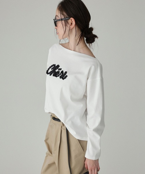 BABYLONE（バビロン）の「cheriロンT（Tシャツ/カットソー・レディース・ブラック/ホワイト・フリー）」の4枚目の写真