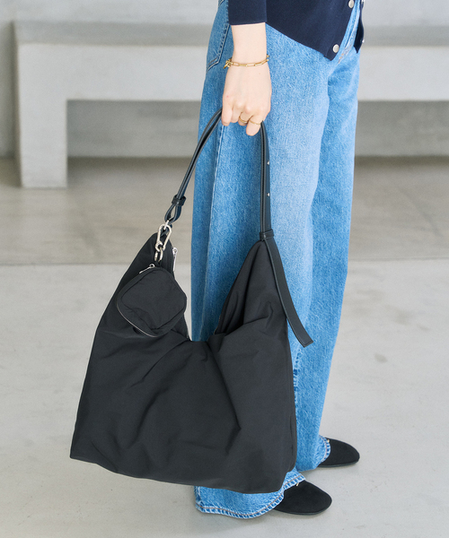 LE TALON（ルタロン）の「LETALON ナイロンコンビ2WAYギャザーBAG（トートバッグ・レディース・ブラック/ブラウン・FREE）」の6枚目の写真