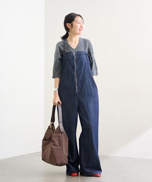 LE TALON（ルタロン）の「LETALON ナイロンコンビ2WAYギャザーBAG（トートバッグ・レディース・ブラック/ブラウン・FREE）」の7枚目の写真