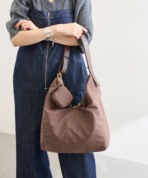 LE TALON（ルタロン）の「LETALON ナイロンコンビ2WAYギャザーBAG（トートバッグ・レディース・ブラック/ブラウン・FREE）」の10枚目の写真