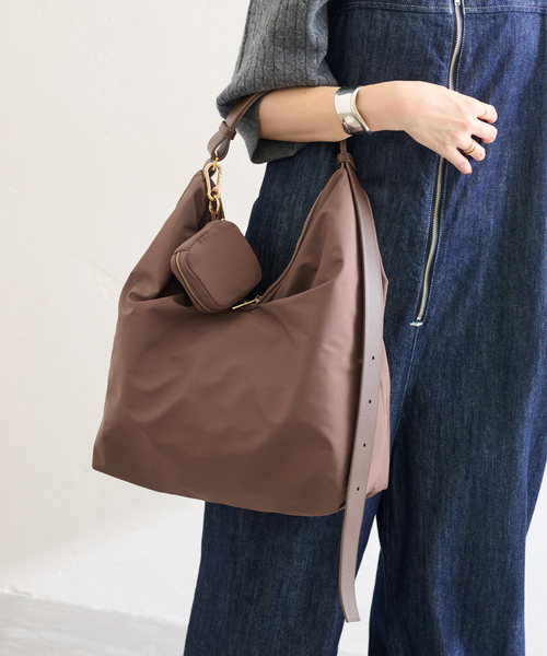 LE TALON（ルタロン）の「LETALON ナイロンコンビ2WAYギャザーBAG（トートバッグ・レディース・ブラック/ブラウン・FREE）」の11枚目の写真