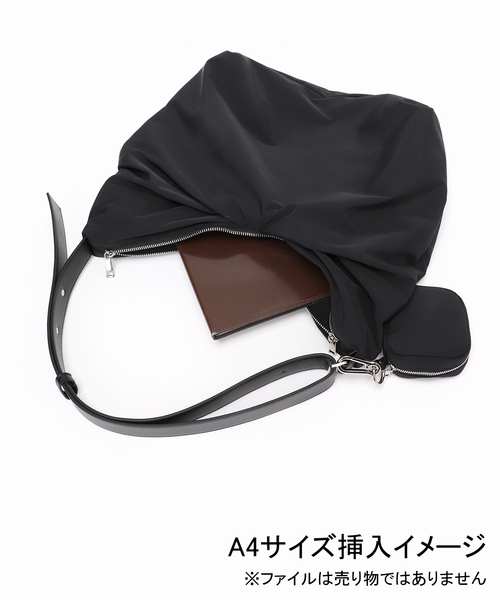 LE TALON（ルタロン）の「LETALON ナイロンコンビ2WAYギャザーBAG（トートバッグ・レディース・ブラック/ブラウン・FREE）」の19枚目の写真