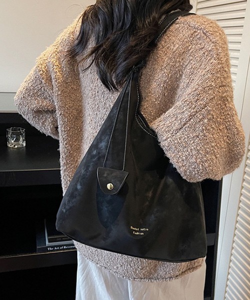 WESTSEA（ウエストシー）の「ムラ調 フェイクレザー ワンショルダーバッグ 軽量 薄手（ショルダーバッグ・レディース・ブラウン/オフホワイト/ブラック・FREE）」の9枚目の写真