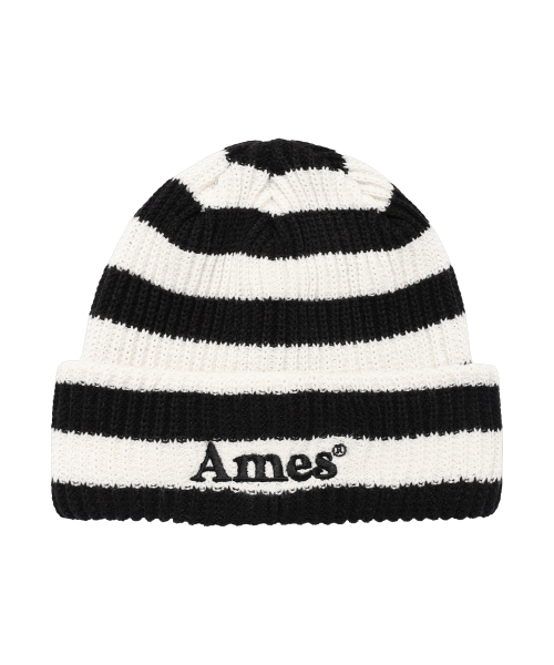 AMESWORLDWIDE（アメスワールドワイド）の「STRIPE KNIT BEANIE IVORY（ニットキャップ/ビーニー・レディース・その他・FREE）」の3枚目の写真