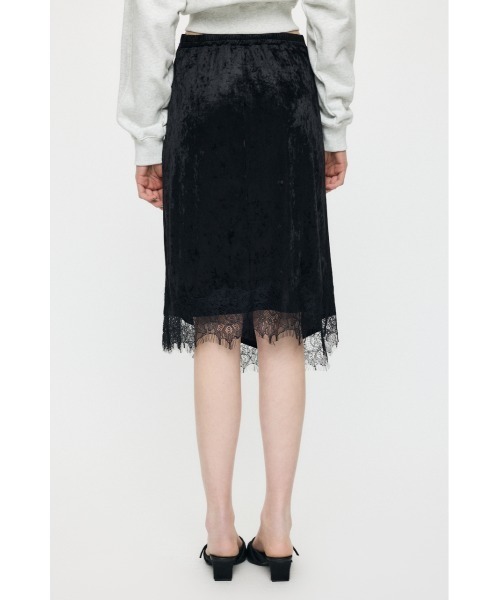 MOUSSY（マウジー）の「LACE TRIM VELVET スカート（スカート・レディース・アイボリー/ブラック・FREE）」の10枚目の写真